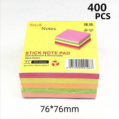 Sticky Notes 3X3 Inch Post It Note Pads (400 Sheets)