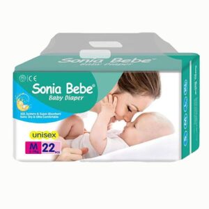 Sonia Bebe Unisex Baby Diapers - Medium - 22 Pieces