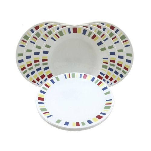 6 Pieces Hard Plastic Dinner Plates