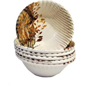 6 Pieces Hard Plastic Food Bowls - Multicolor